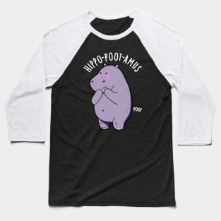 Hippo-poot-amus Funny Farting Hippo Pun Baseball T-Shirt